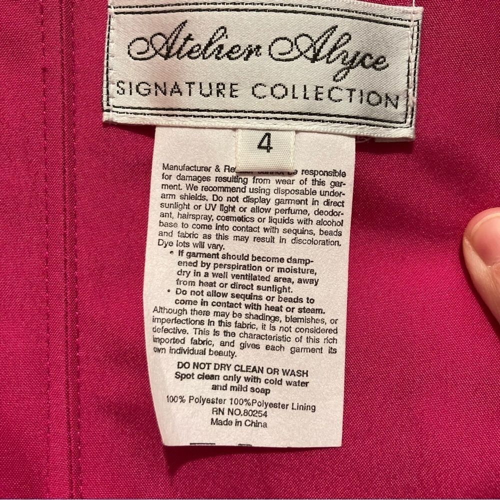 Atelier Alyce Boutique Collections Prom Dress Pink Size 4 NWT Ruffles 1 shoulder - Picture 7 of 9